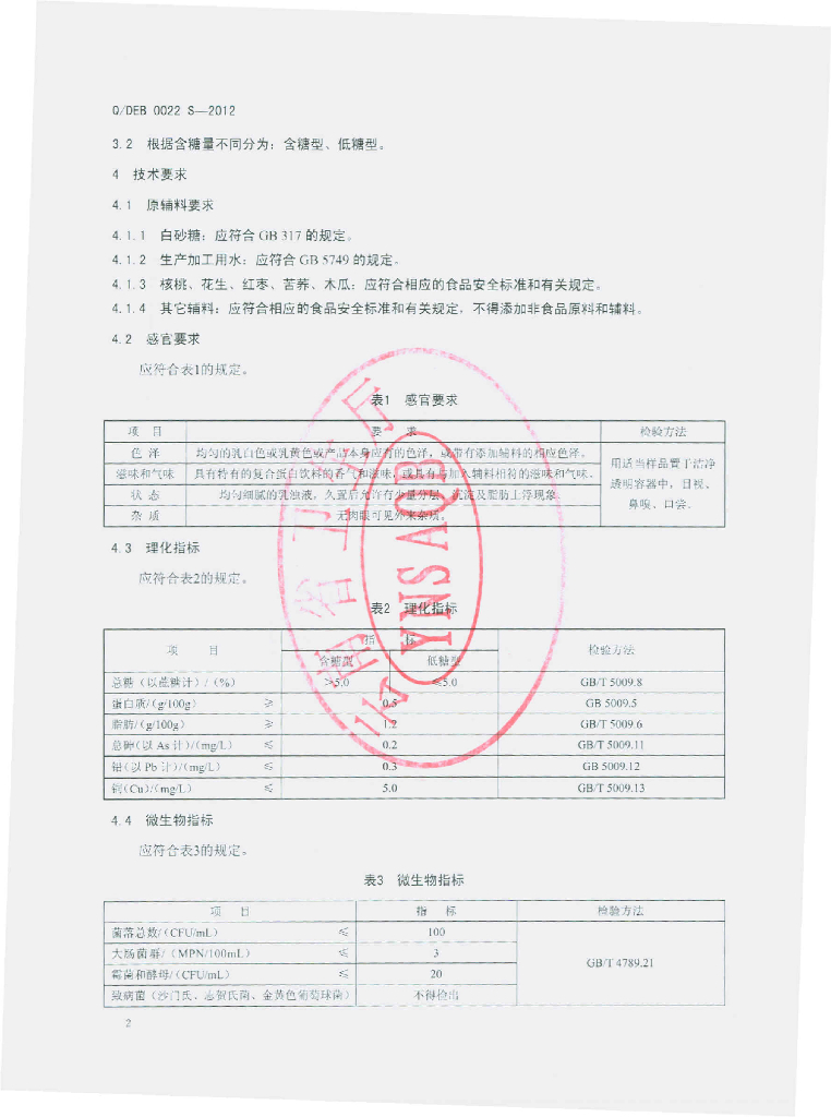 Q/DEB 0022S-2012 标准预览