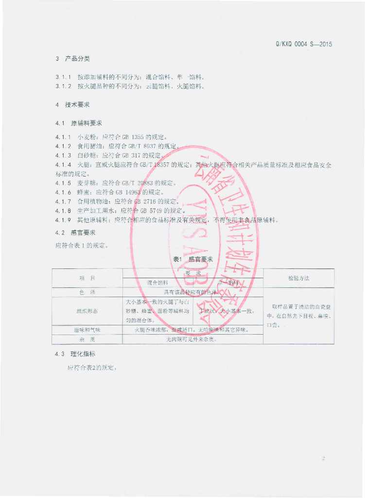 Q/KXQ 0004S-2015 标准预览