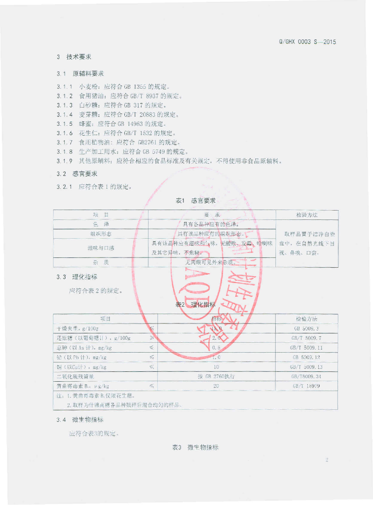 Q/GHX 0003-2015 标准预览
