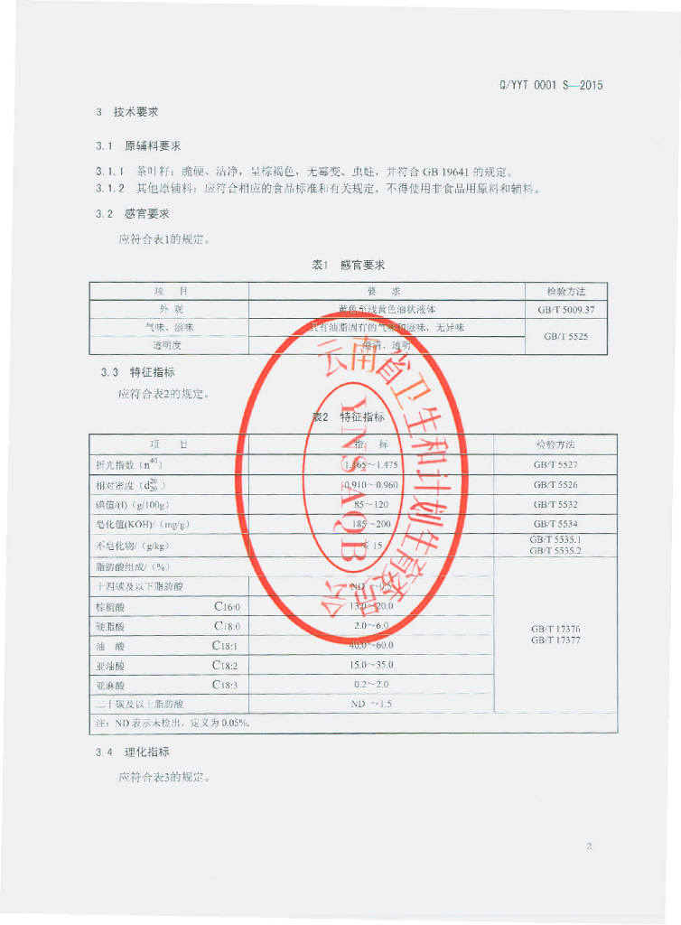 Q/YYT 0001S-2015 标准预览