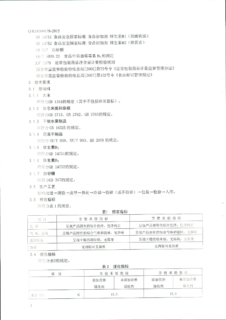 Q/RJJG 0003S-2015 标准预览