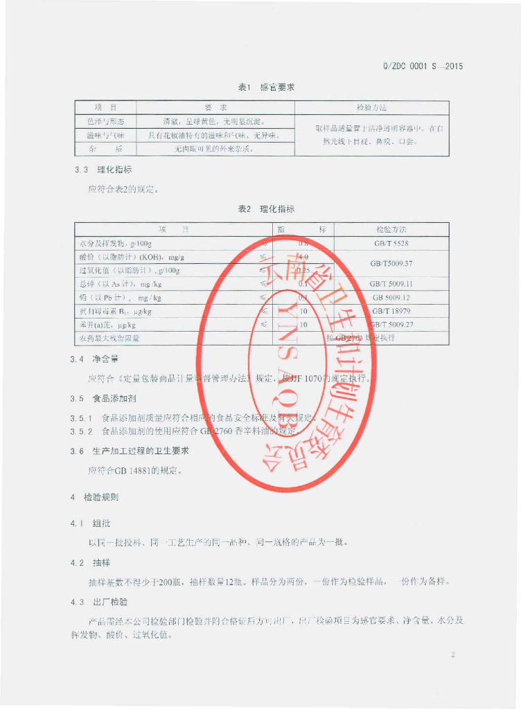 Q/ZDC 0001S-2015 标准预览