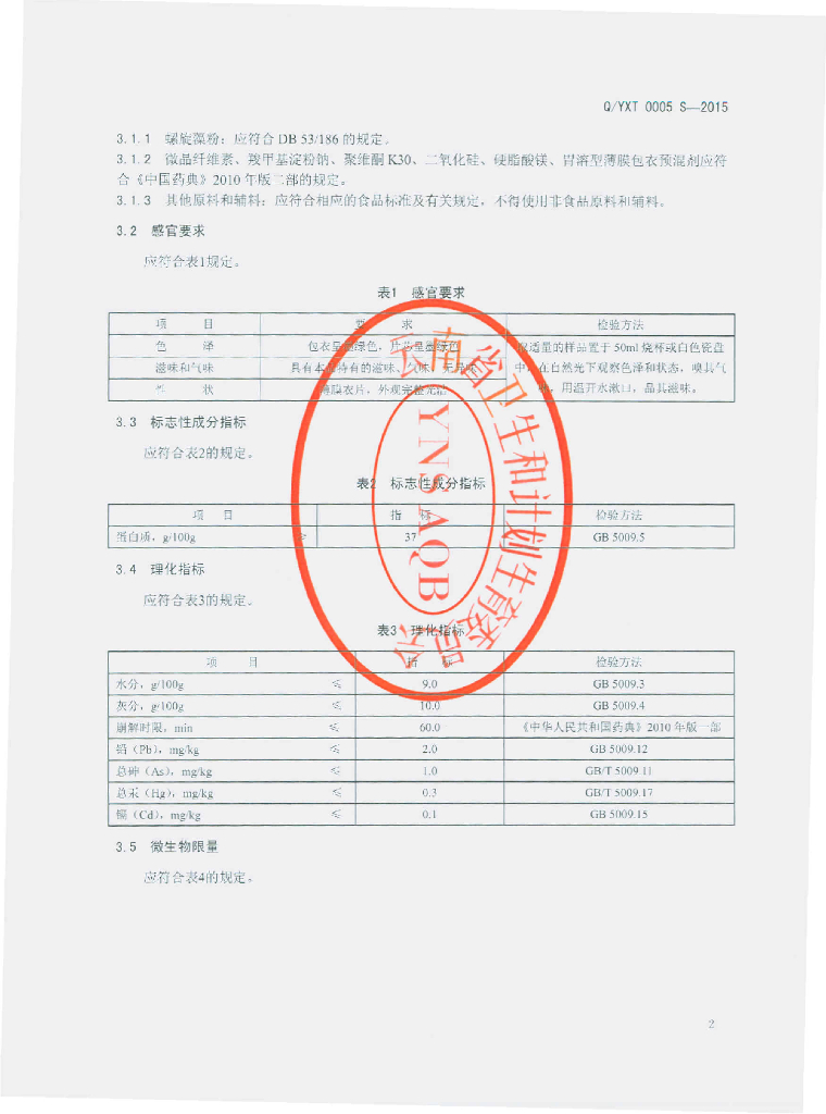 Q/YXT 0005S-2015 标准预览