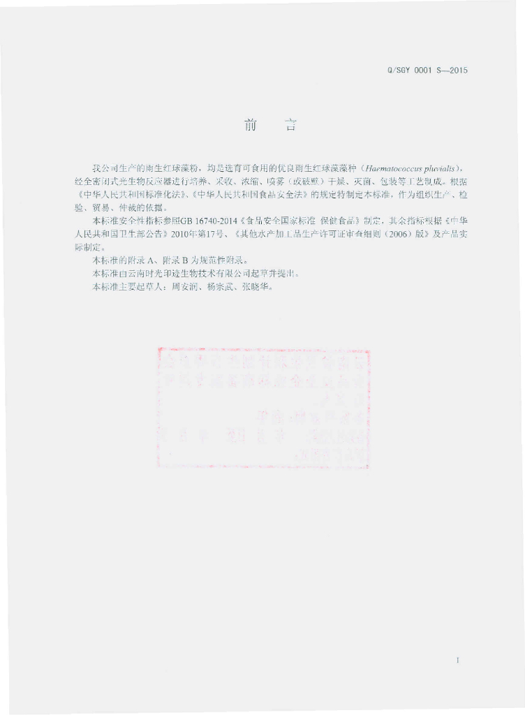 Q/SGY 0001S-2015 标准预览