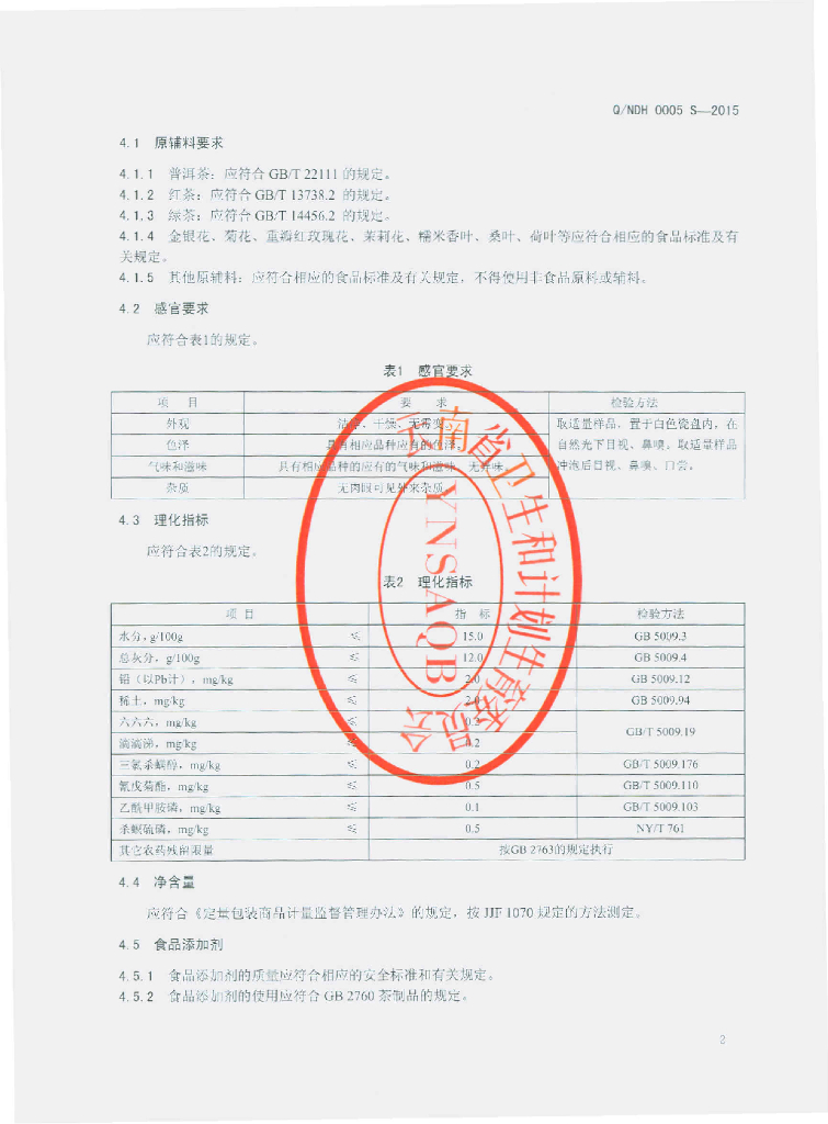 Q/NDH 0005S-2015 标准预览