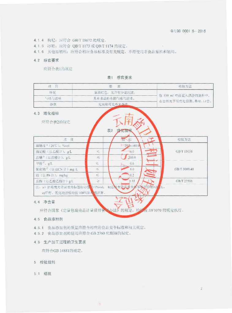 Q/LQG 0001S-2015 标准预览