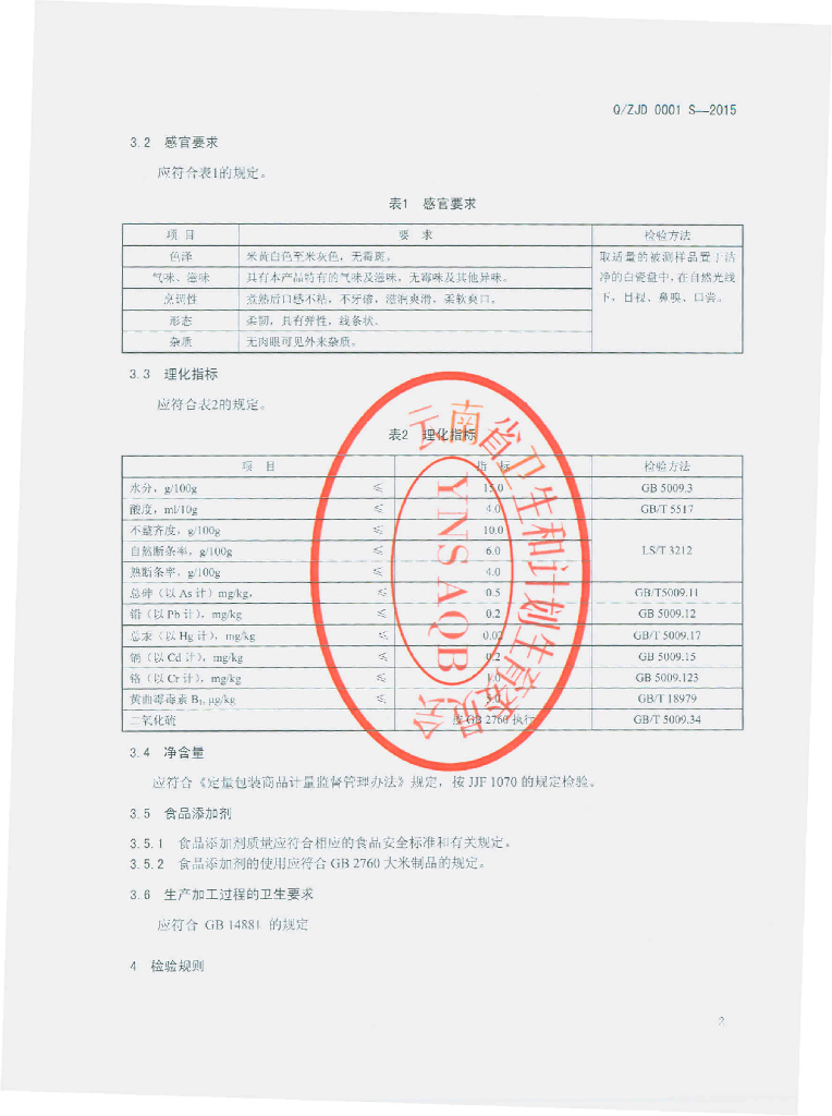 Q/ZJD 0001S-2015 标准预览