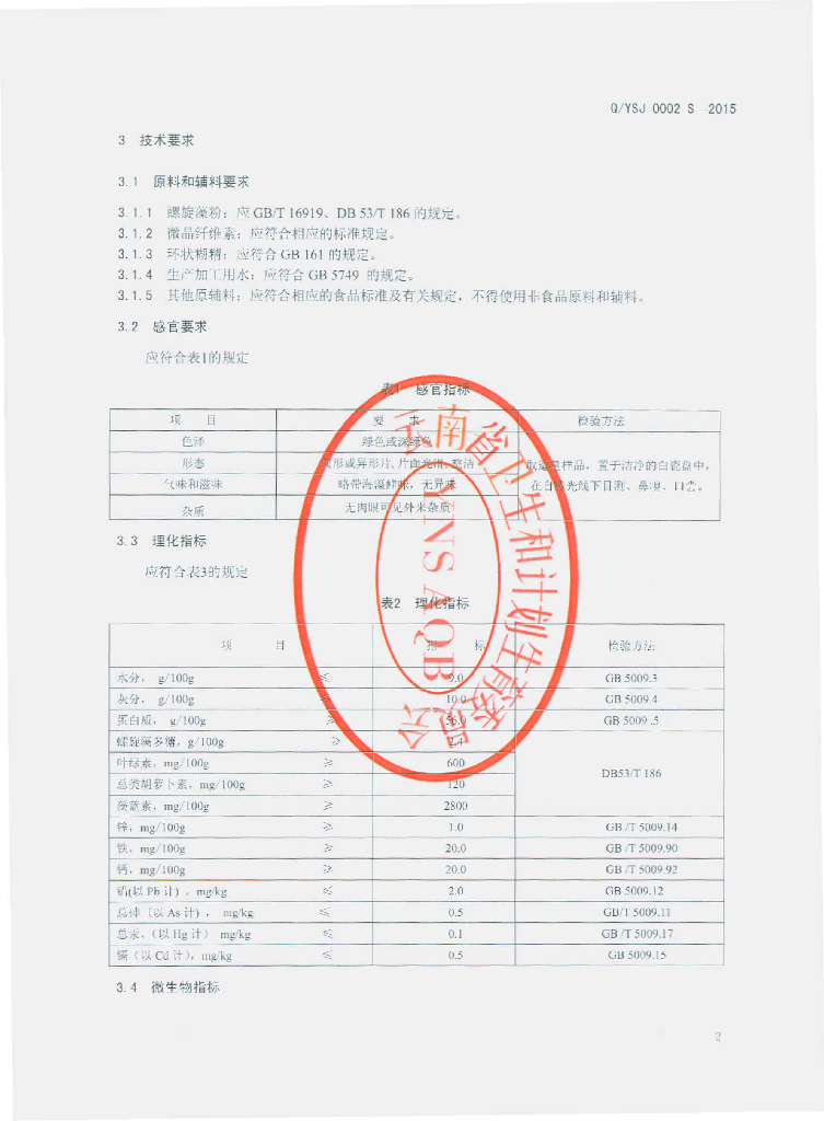 Q/YSJ 0002S-2015 标准预览