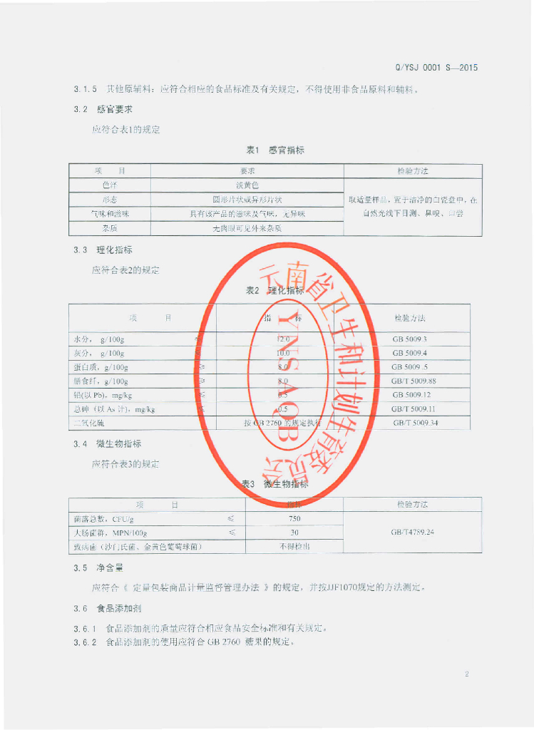 Q/YSJ 0001S-2015 标准预览