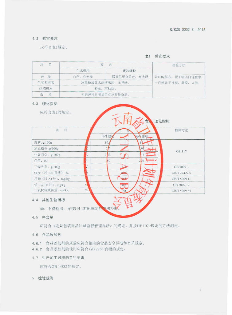 Q/KXG 0002S-2015 标准预览