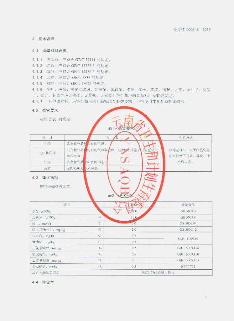 Q/CFW 0002S-2015 标准预览