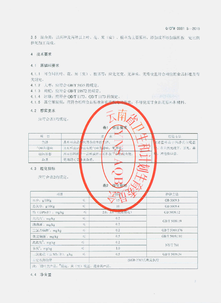 Q/CFW 0001S-2015 标准预览