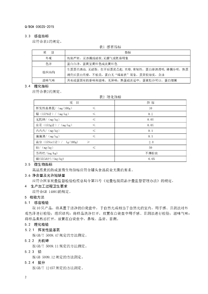 Q/BSZ 0002S-2015 标准预览