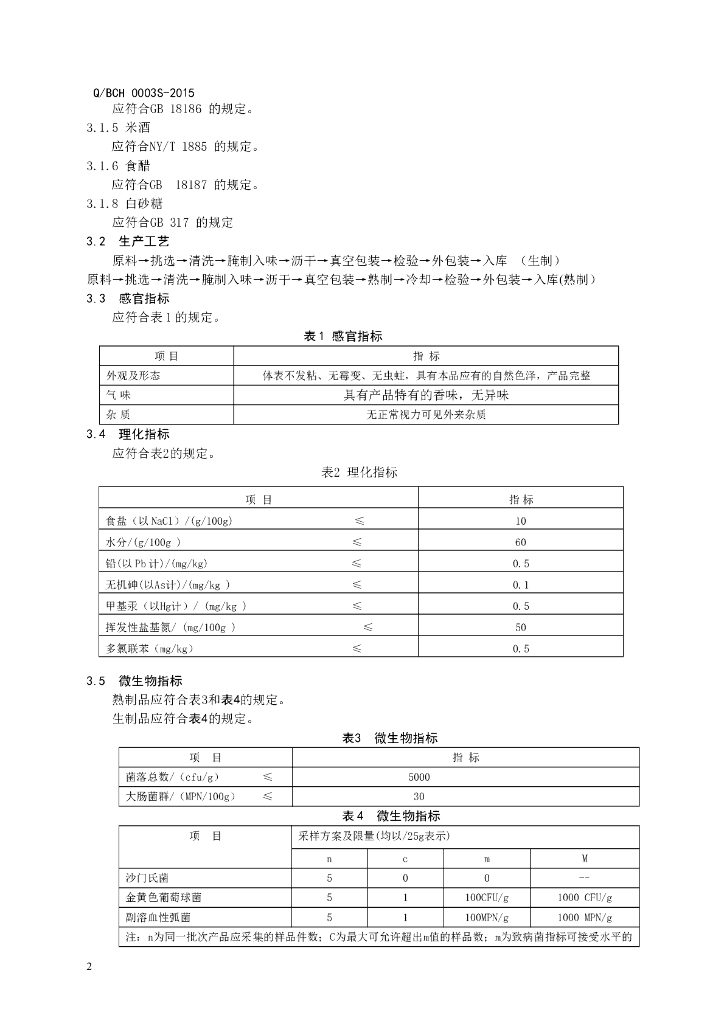 Q/BSZ 0003S-2015 标准预览