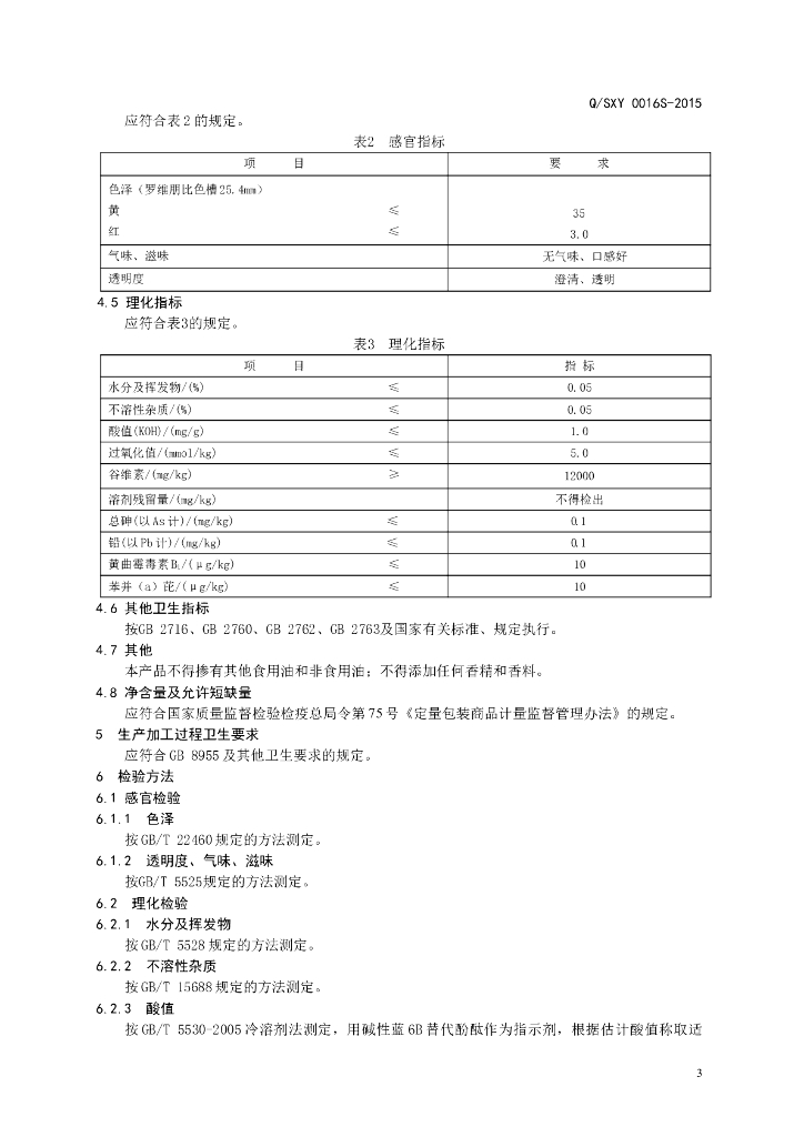Q/SXY 0016S-2015 标准预览