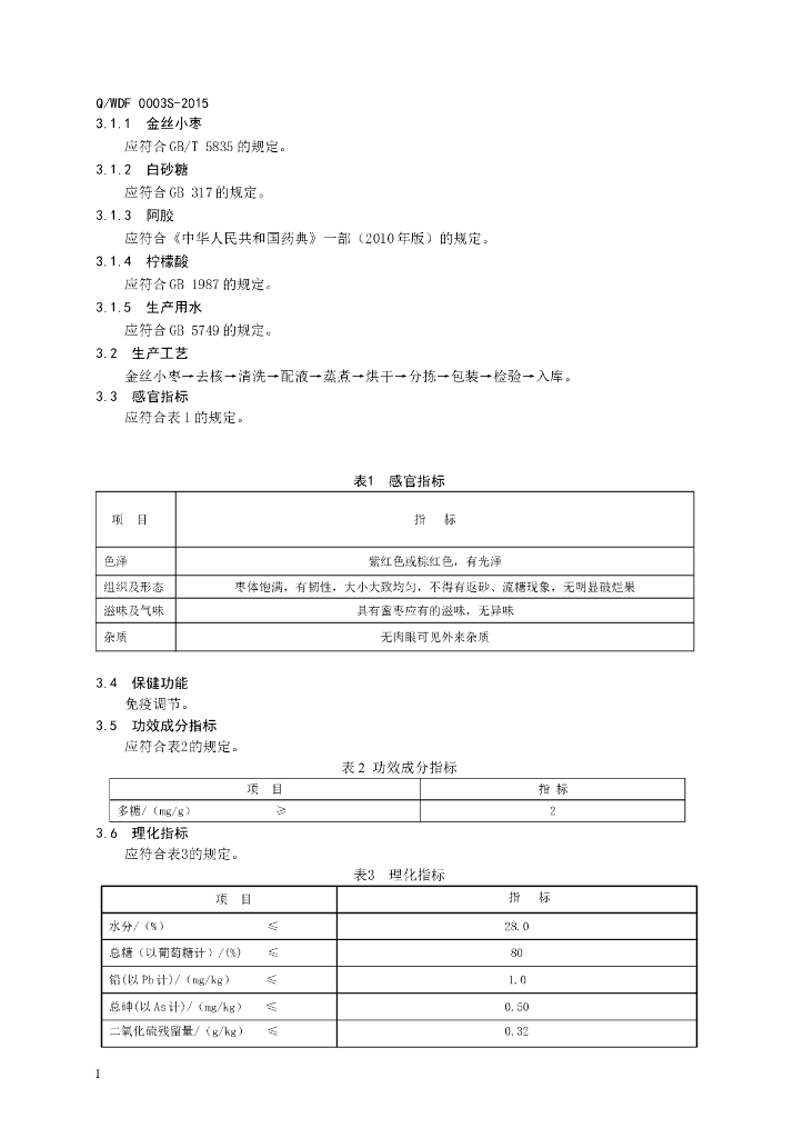 Q/WDF 0003S-2015 标准预览