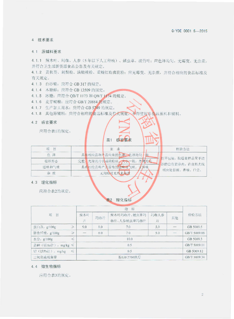 Q/YDE 0001S-2015 标准预览