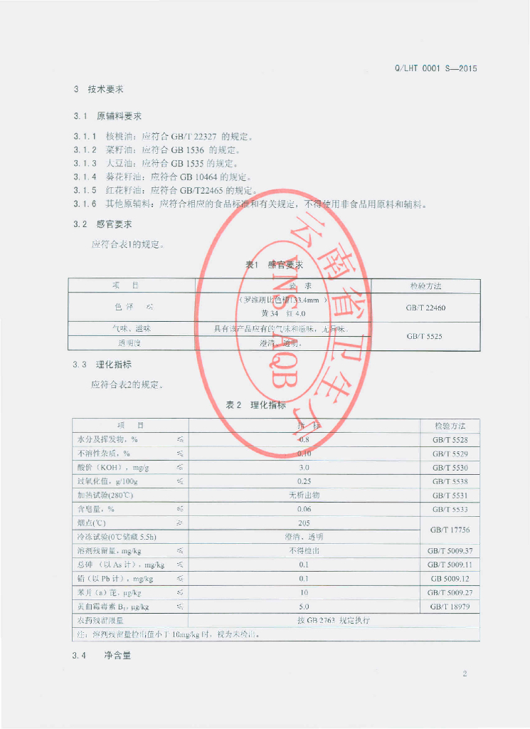 Q/LHT 0001S-2015 标准预览