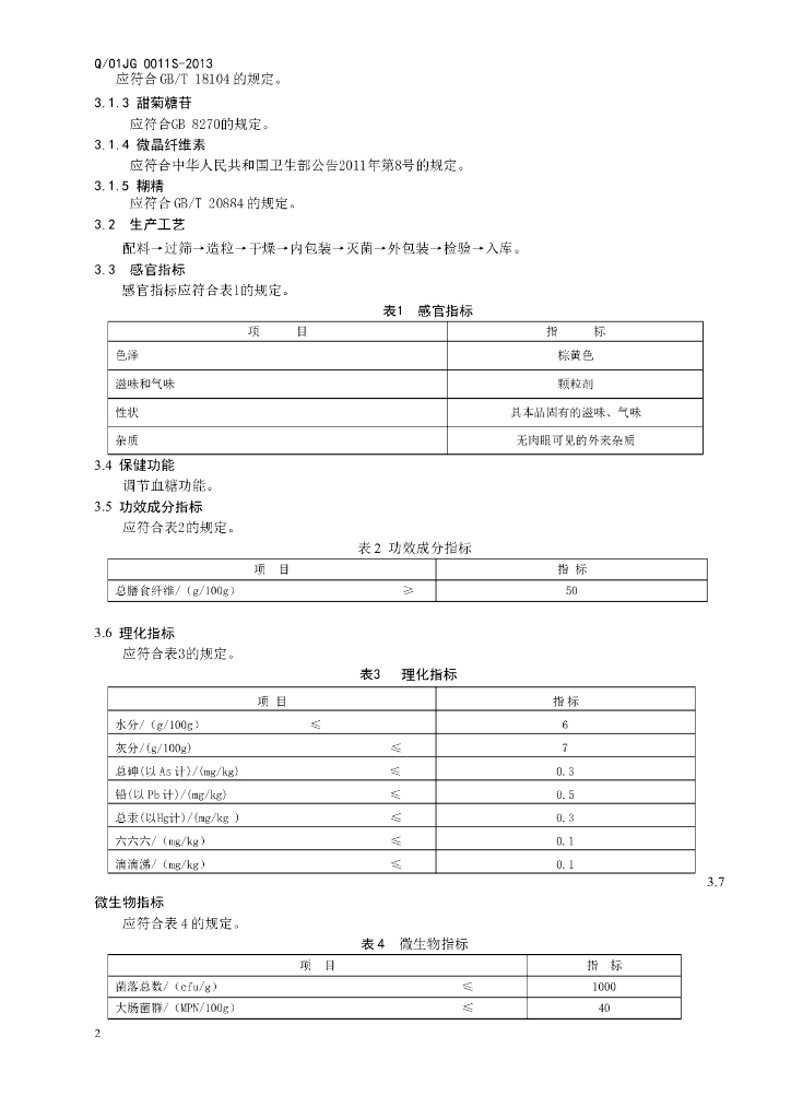 Q/01JG 0011S-2013 标准预览