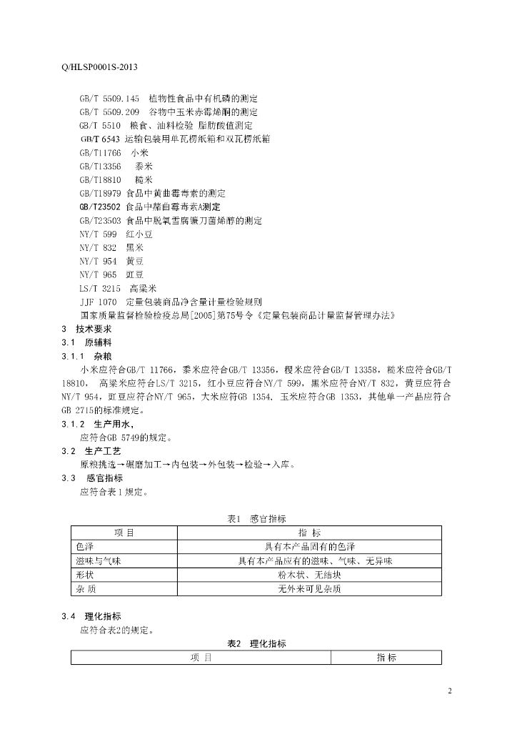 Q/HLSP 0001S-2013 标准预览