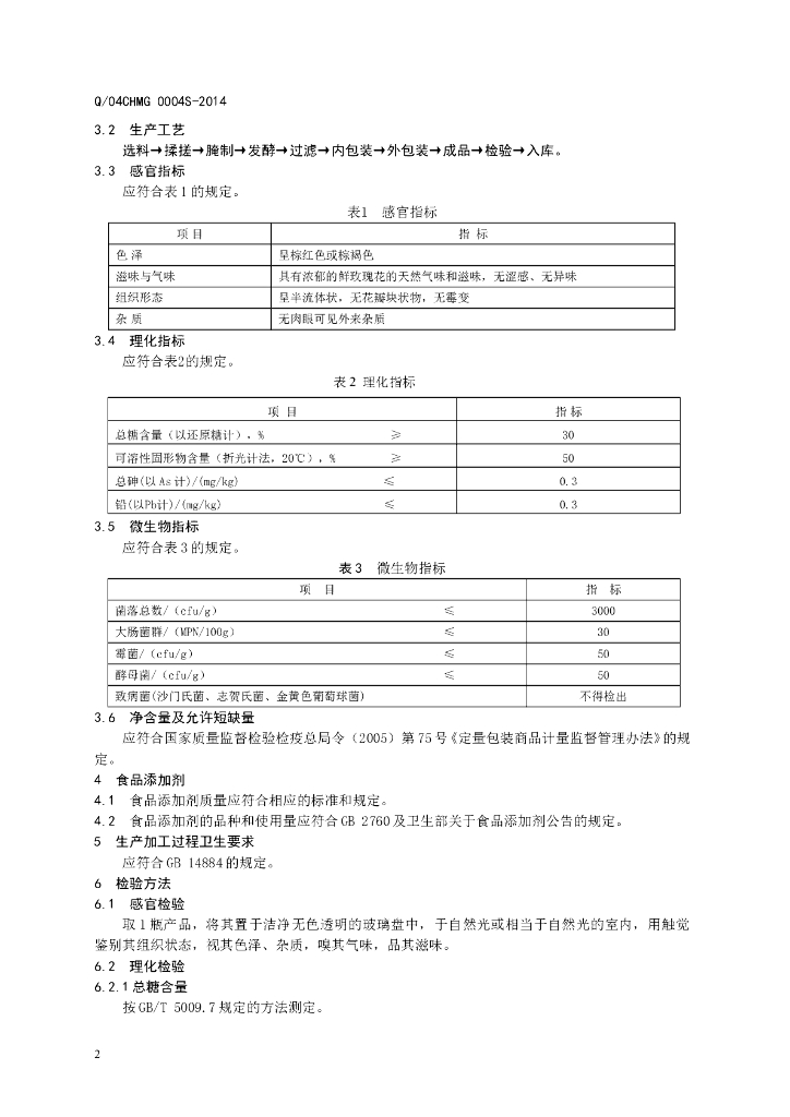 Q/04CHMG 0004S-2014 标准预览