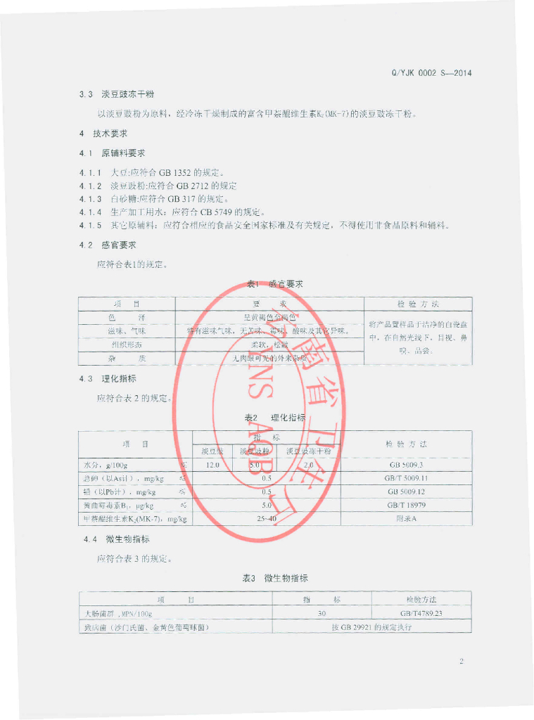 Q/YJK 0002S-2014 标准预览