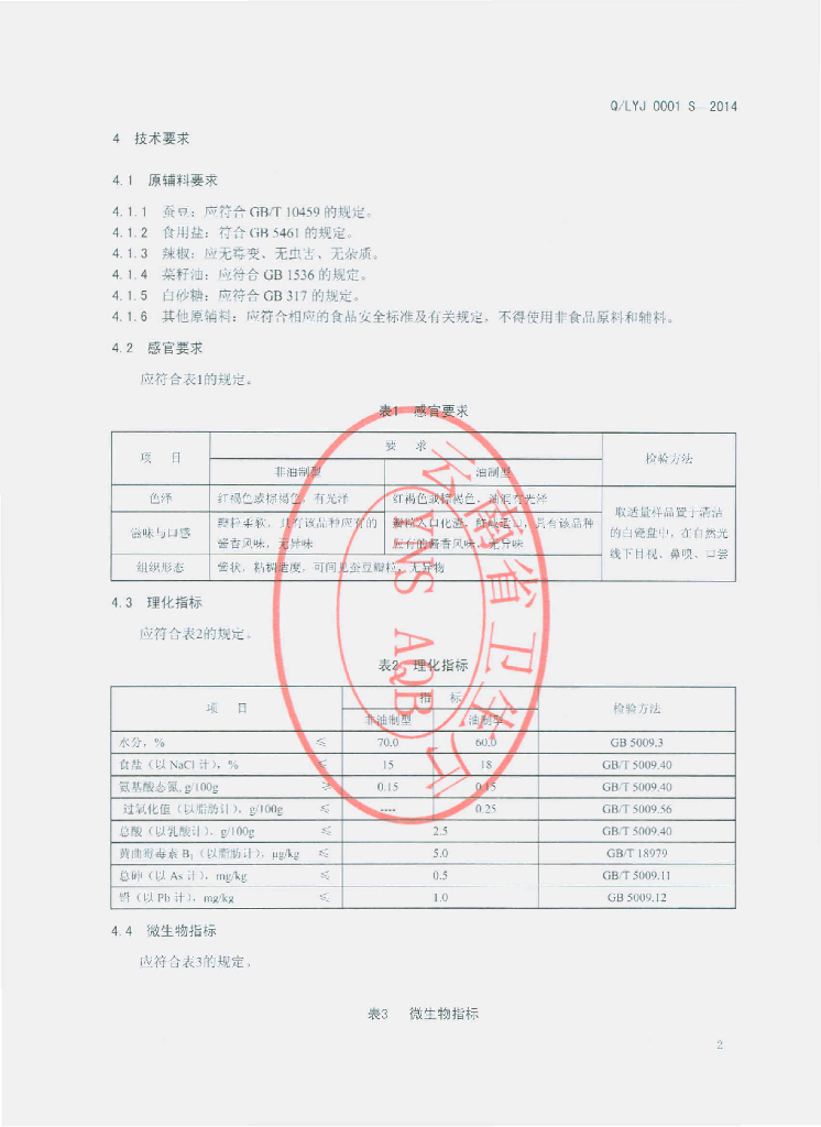 Q/LYJ 0001S-2014 标准预览