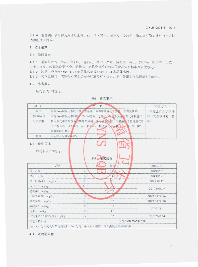 Q/KJH 0004S-2014 标准预览