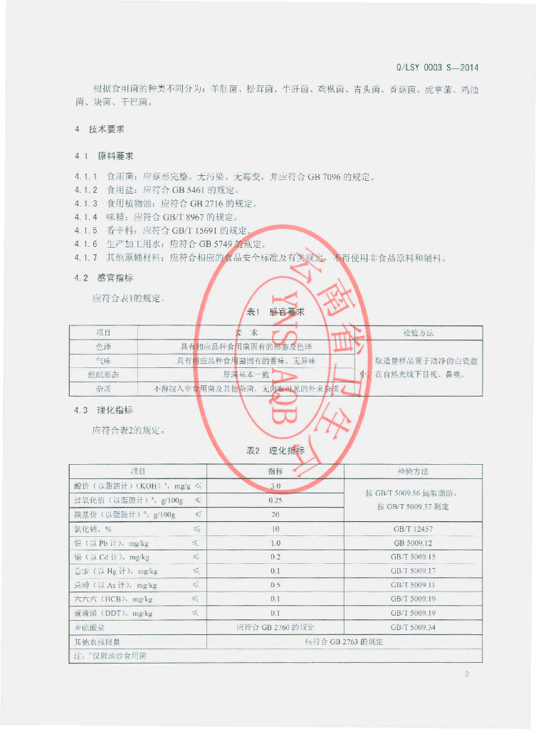 Q/LSY 0003S-2014 标准预览
