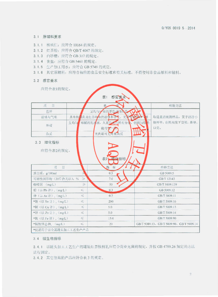 Q/YGS 0019S-2014 标准预览