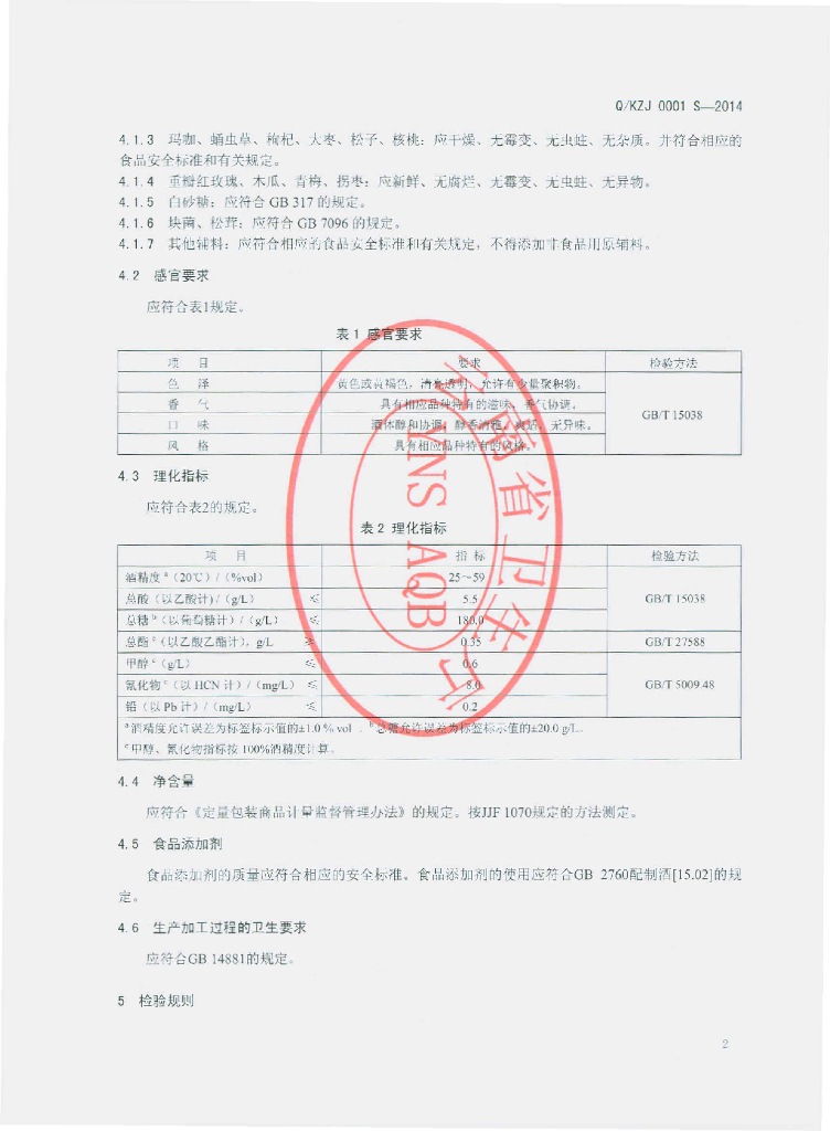 Q/KZJ 0001S-2014 标准预览