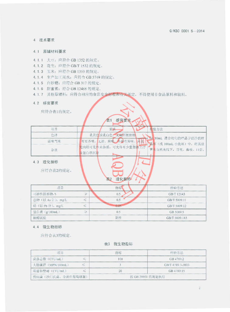 Q/KBC 0001S-2014 标准预览