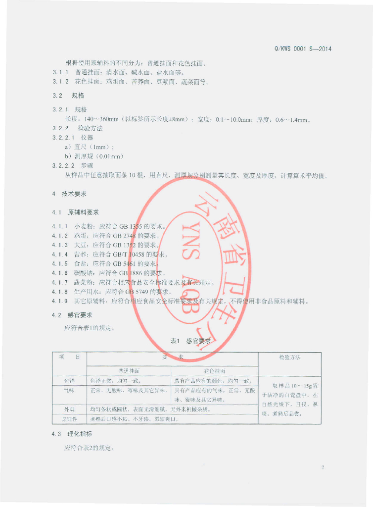Q/KWS 0001S-2014 标准预览