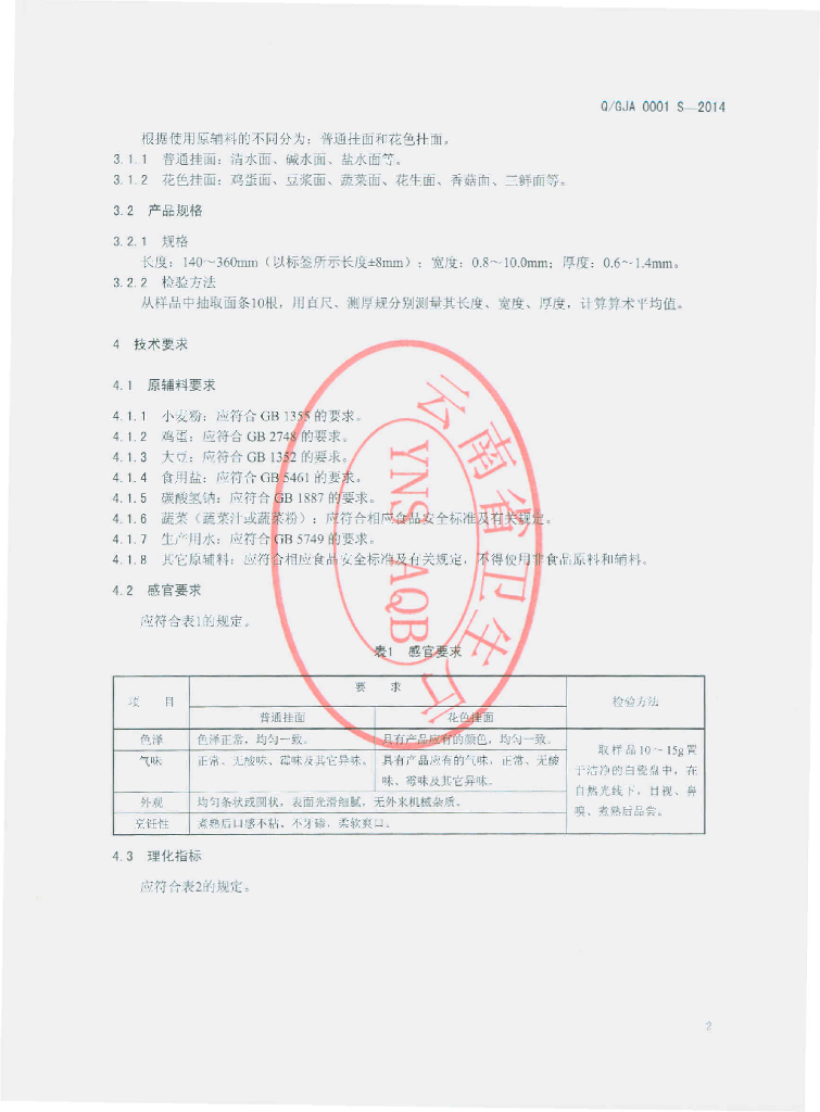 Q/GJA 0001S-2014 标准预览