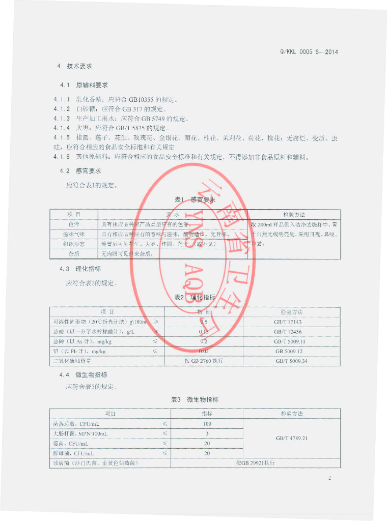 Q/KKL 0005S-2014 标准预览