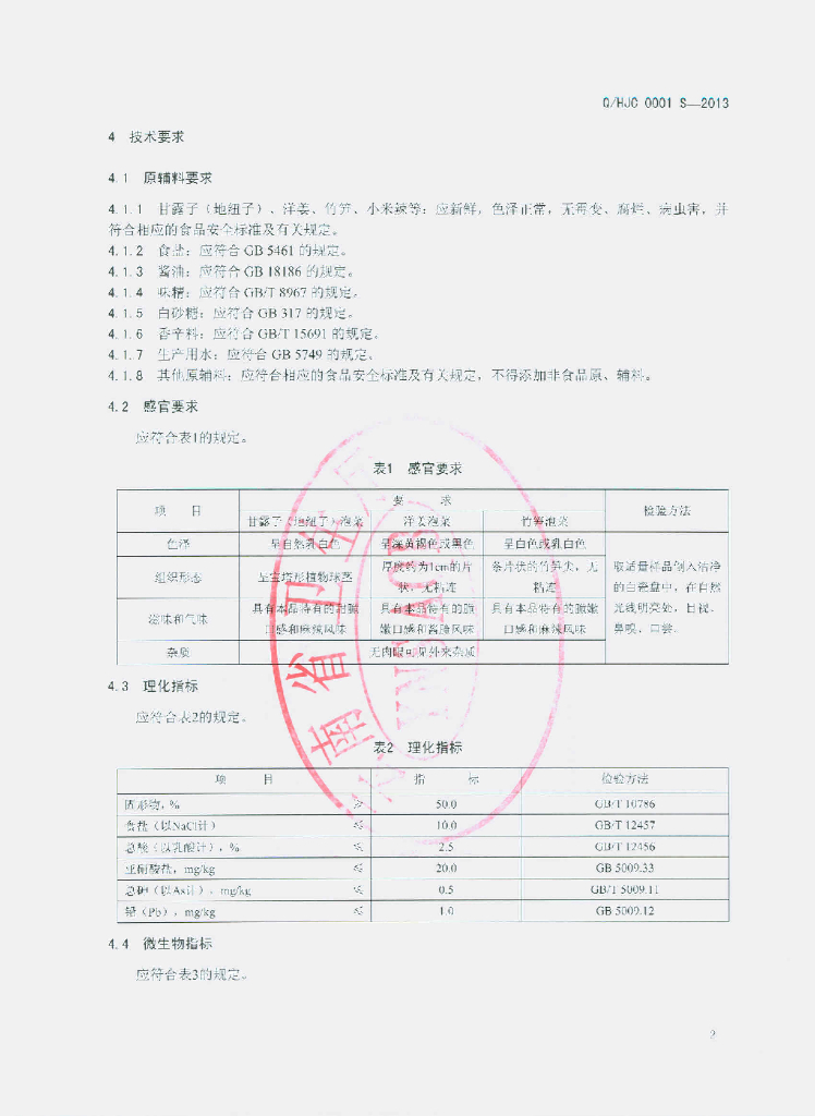 Q/HJC 0001S-2013 标准预览