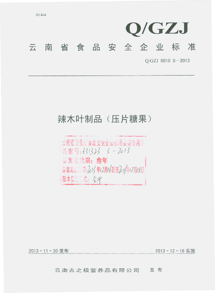 Q/GZJ 0010S-2013 标准预览