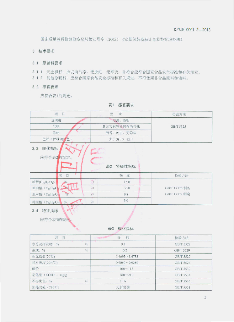 Q/YJH 0001S-2013 标准预览