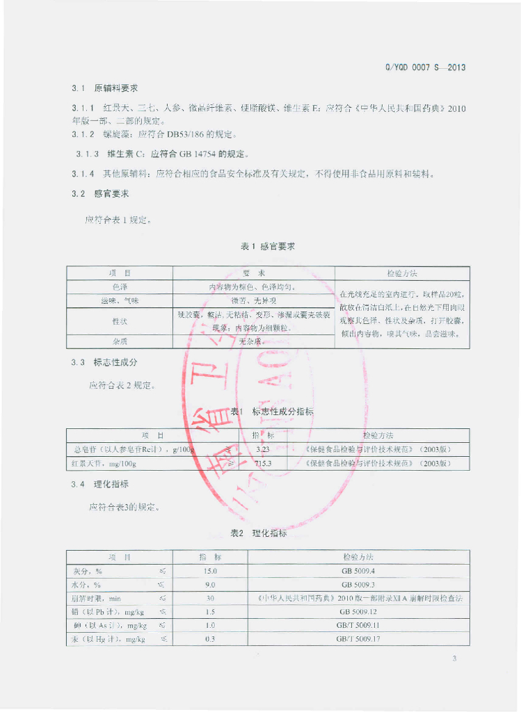 Q/YQD 0007S-2013 标准预览