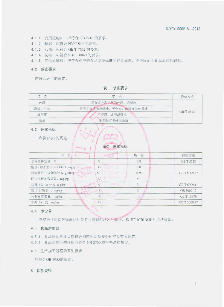 Q/YGY 0002S-2013 标准预览