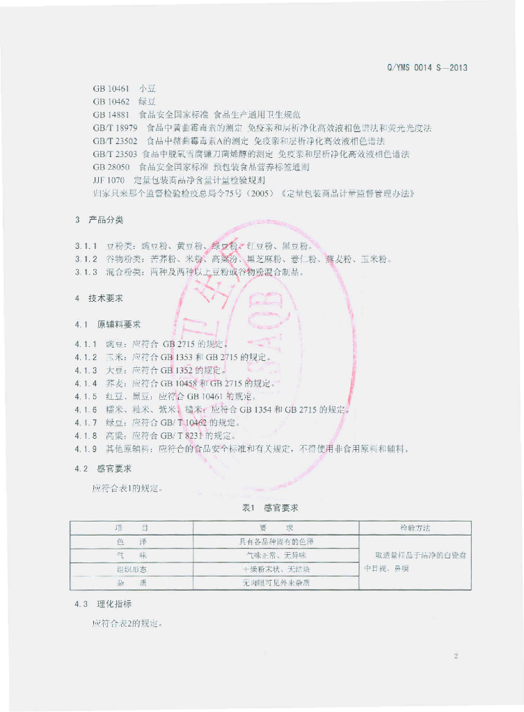 Q/YMS 0014S-2013 标准预览