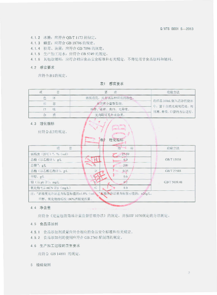 Q/XTS 0001S-2013 标准预览