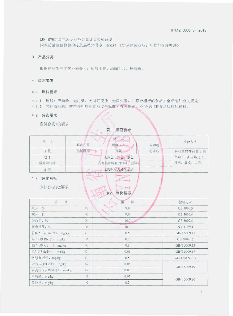 Q/KYZ 0006S-2013 标准预览