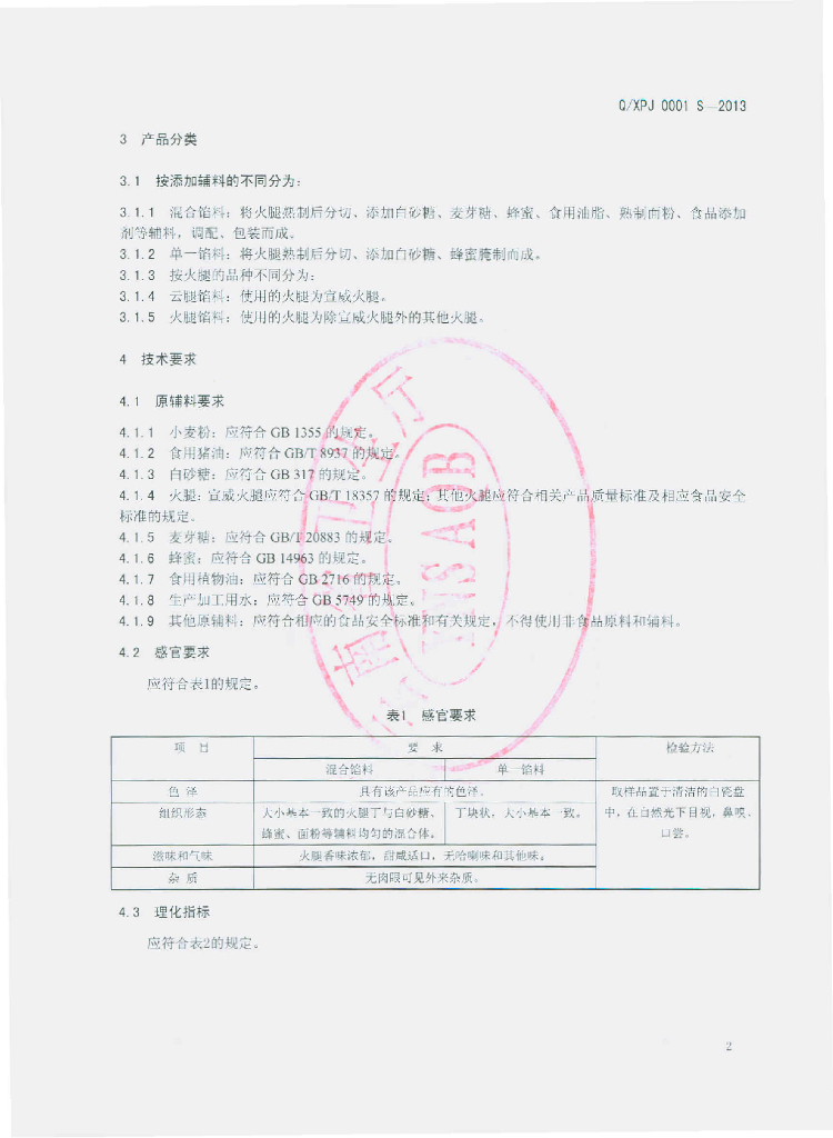 Q/XPJ 0001S-2013 标准预览