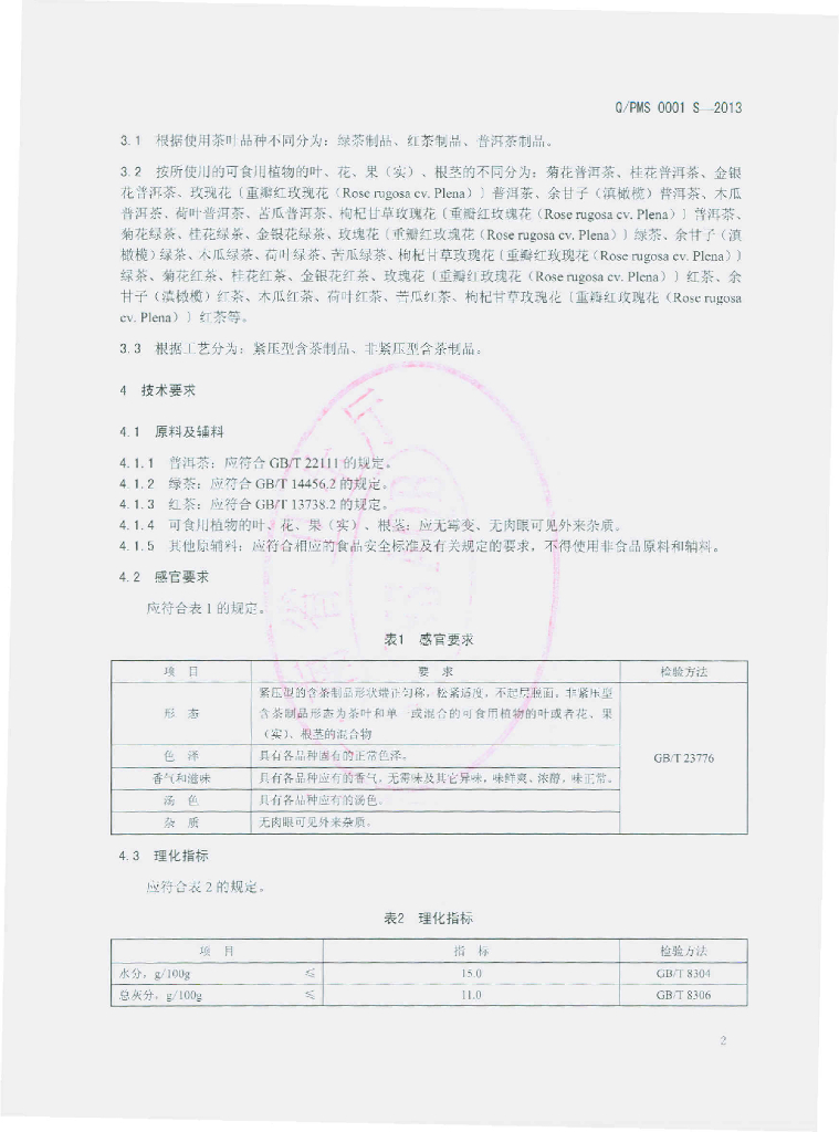 Q/PMS 0001S-2013 标准预览