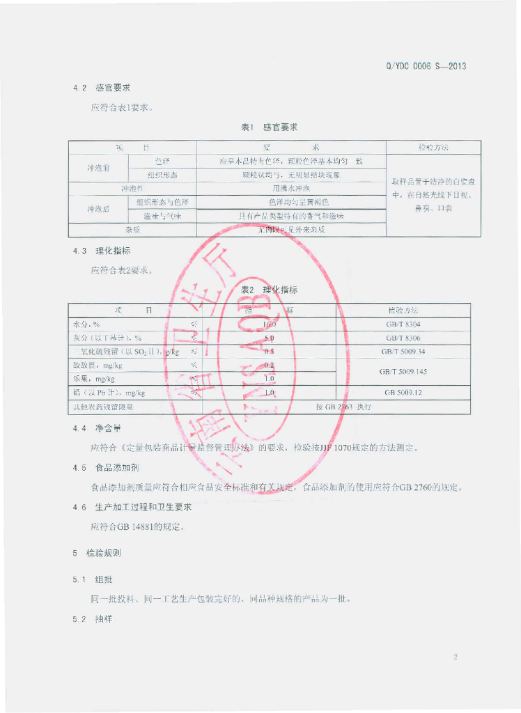 Q/YDC 0006S-2013 标准预览
