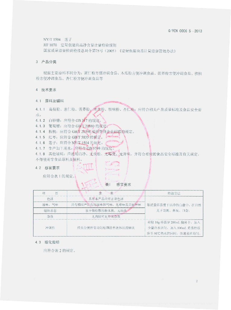 Q/YCN 0006S-2013 标准预览