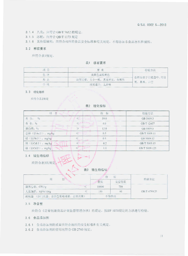 Q/SJL 0002S-2013 标准预览