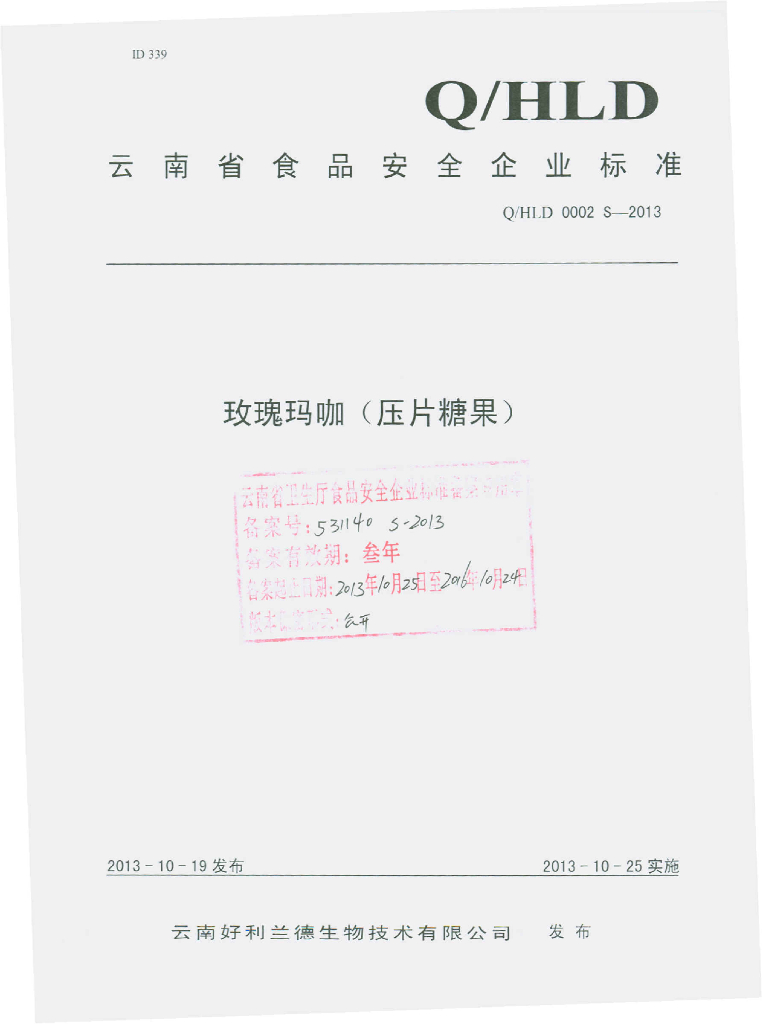 Q/HLD 0002S-2013 标准预览