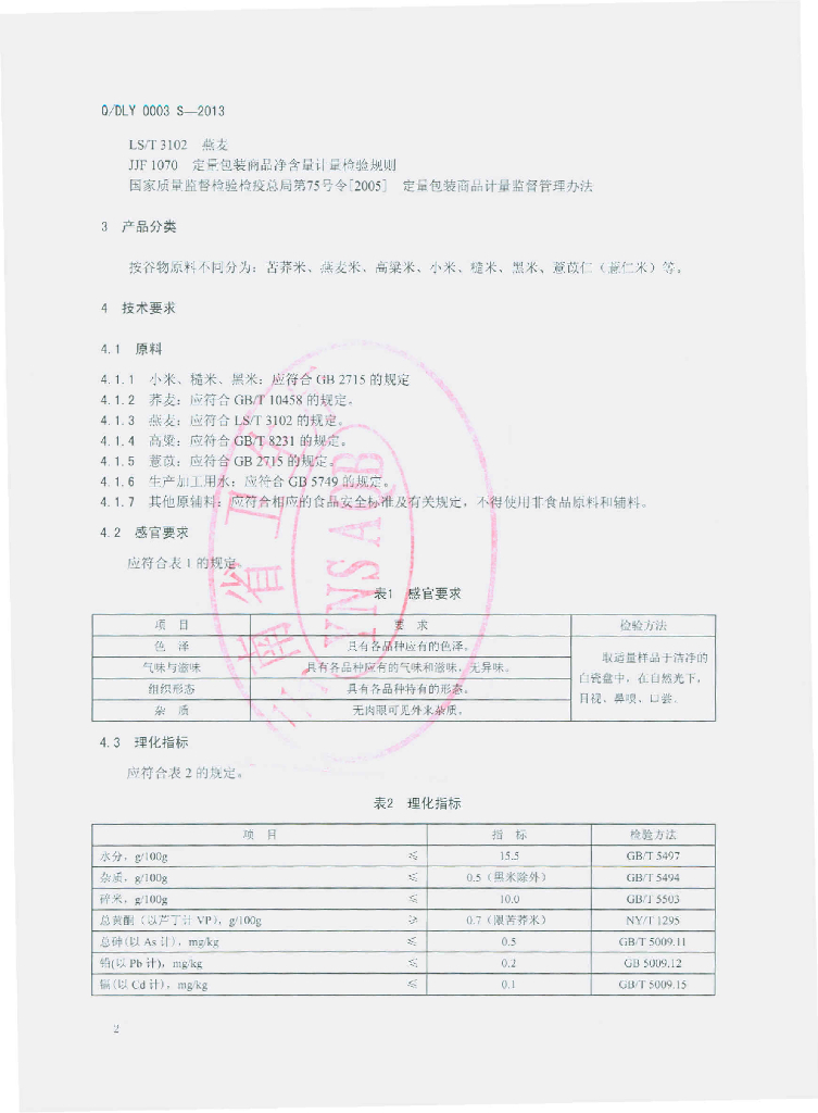 Q/DLY 0003S-2013 标准预览